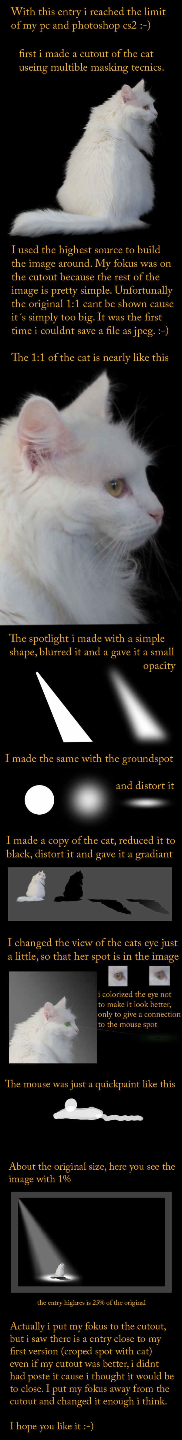 Creation of some things happen in darkness: Step 1